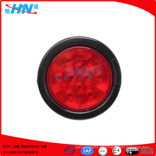 Red Round LED Trailer Turn e luz de embalagem, 10 diodos